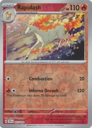 Temporal Forces Rapidash #27/162 reverse holo